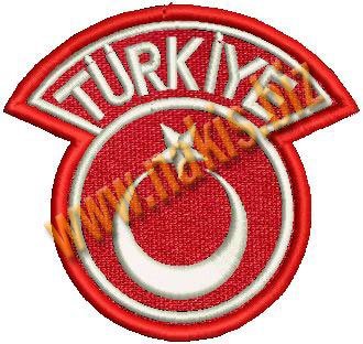 Türkiye Logo nakış