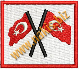 Türk bayrağı Nakış logosu